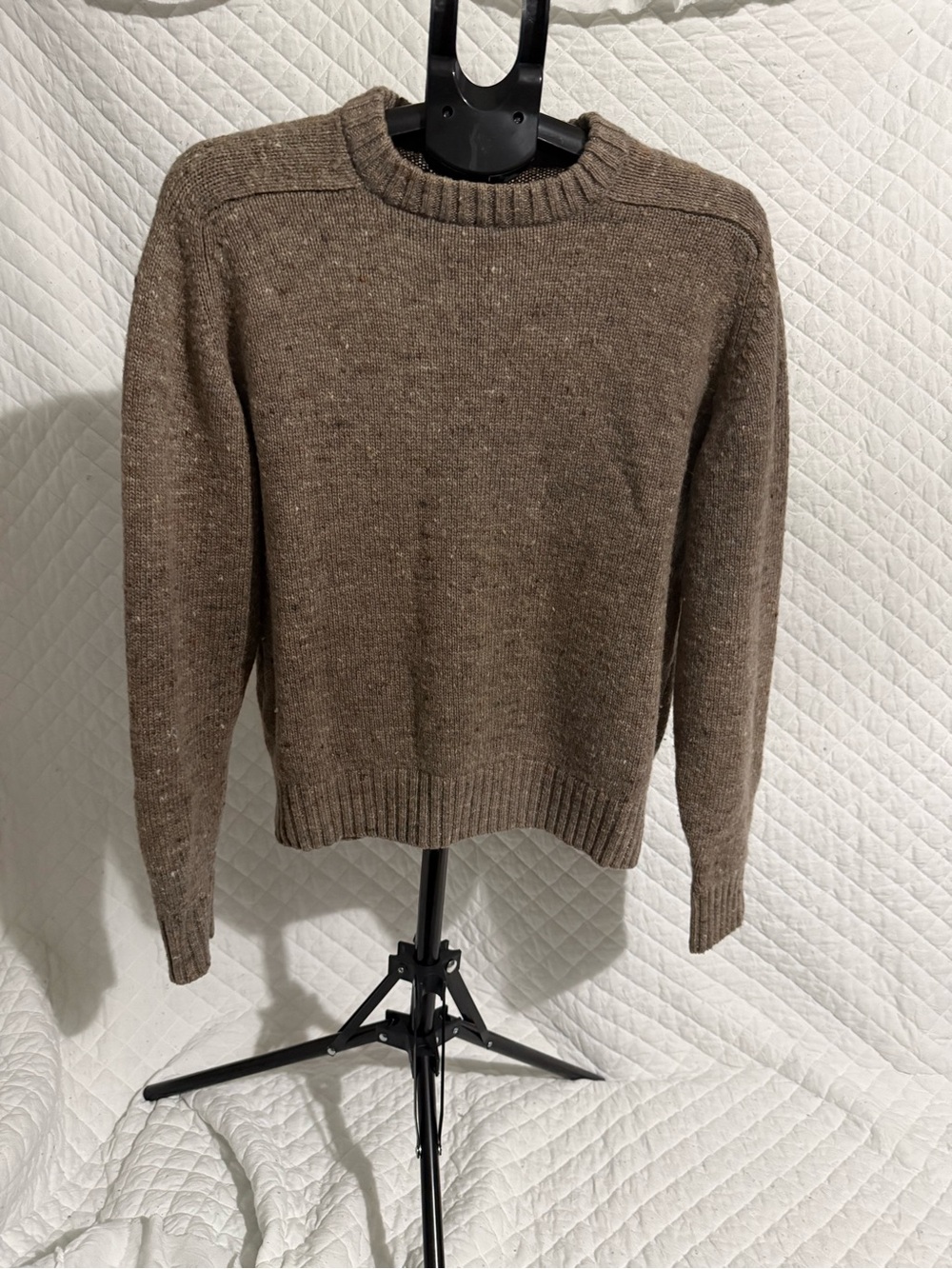 Vintage 1980’s Banana Republic 100% Wool Crewneck Sweater in Heathered Brown